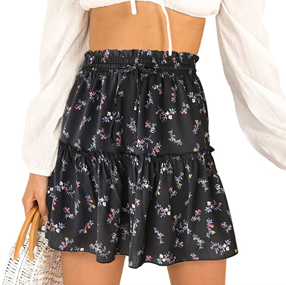 Dark Floral Skirt